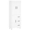 vidaXL Credenza Bianca 69,5x34x180 cm in Legno Multistrato
