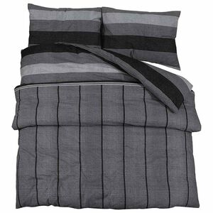 vidaXL Set Copripiumino Grigio Scuro 140x200 cm in Cotone