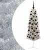 vidaXL Albero di Natale Artificiale Slim con Palline 150 cm 150 LED