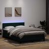vidaXL Letto a Molle con Materasso e LED Verde Scuro 140x210 cm Velluto