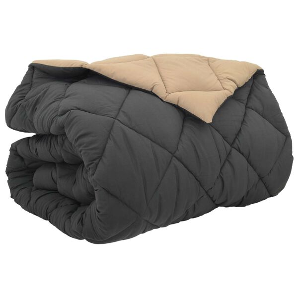 vidaXL Duvet Invernale Antracite e Talpa 220 x 240 cm Microfibra