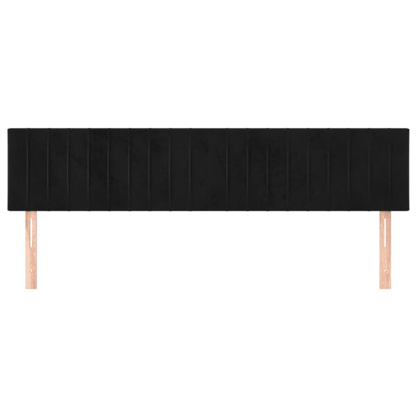 vidaXL Testiera 2 pz Nera 90x5x78/88 cm in Velluto