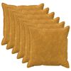 vidaXL Federa 6 pz HOUTEN Giallo 55 x 55 cm Fleece in microfibra