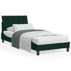 vidaXL Letto con Materasso Hanko Verde Scuro 90x200 cm in Velluto