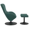 vidaXL Sedia Egg con Pouf Verde Scuro 63 x 73 x 90 cm Velluto