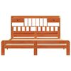 vidaXL Letto Libreria senza Materasso Marrone Cera 140x200 cm in Pino