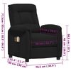 vidaXL Poltrona Massaggiante Elettrica Nera in Tessuto Microfibra