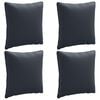 vidaXL Cuscino per schienale PUTTEN 4 pz 100% Poliestere Blu Scuro