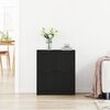 vidaXL Credenza Rovere Nero 60 x 30 x 70 cm Legno multistrato