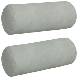 vidaXL Cuscini a rullo 2 pcs Grigio chiaro &Oslash; 15 x 40 cm