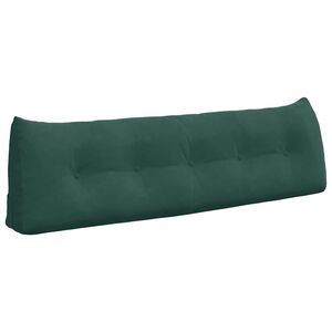 vidaXL Cuscino per Schiena Verde Scuro 160 x 24 x 50 cm Velluto