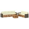 vidaXL Set divani 8 pz Legno di Acacia Massello