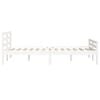 vidaXL Giroletto Bianco in Legno Massello 150x200 cm King Size