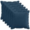 vidaXL Federa 6 pz HOUTEN Blu navy 30 x 30 cm corduroy