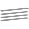 vidaXL Ripiani per Libreria 4pz Grigio Cemento 80x10x1,5cm Multistrato