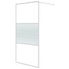 vidaXL Parete Doccia Walk in Bianca 100x195 cm Vetro Trasparente ESG