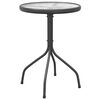 vidaXL Tavolino da Giardino &Oslash;50x71 cm in Acciaio Antracite