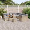 vidaXL Set Divano da Giardino 13 pcs Beige polyrattan