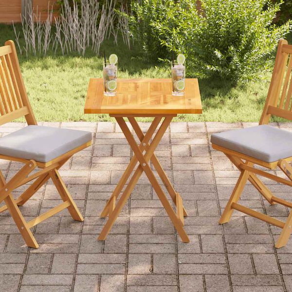 vidaXL Piano del Tavolo in Legno Massello di Teak 60x60x2,5 cm