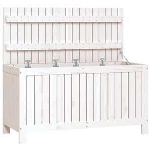 vidaXL Contenitore da Giardino Bianco 115x49x60 cm Legno Massello Pino