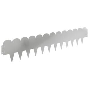 vidaXL Bordura per Prato 30 pcs 103 x 20 cm Acciaio Argento