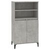 vidaXL Credenza Grigio Cemento 60x36x110 cm in Legno Multistrato