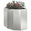 vidaXL Vaso d'angolo Argento 45 x 45 x 50 cm Acciaio zincato