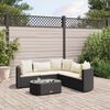 vidaXL Set Divano da Giardino 6 pz con Cuscini Nero in Polyrattan