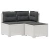 vidaXL Divano da giardino 3 posti con cuscini in look rattan 3 posto
