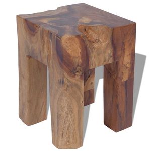 vidaXL Sgabello in Legno Massello di Teak