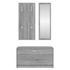 vidaXL Set Scarpiere 3 in 1 grigio sonoma in Legno Multistrato