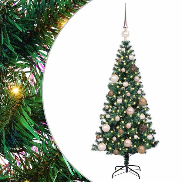 vidaXL Albero di Natale artificiale con luci integrate Verde 120 cm
