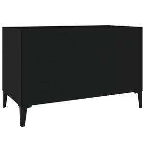 vidaXL Mobile Porta Dischi Nero 74,5x38x48 cm in Legno Multistrato