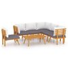 vidaXL Set Divani da Giardino 7 pz con Cuscini in Massello di Acacia