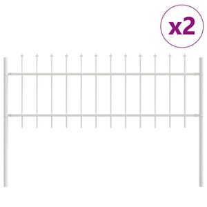 vidaXL Recinzione per Giardino 2 pcs Bianco 3,4 x 0,6 m