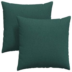 vidaXL Cuscini da Divano 2 pcs Verde Scuro 60 x 60 cm Tessuto