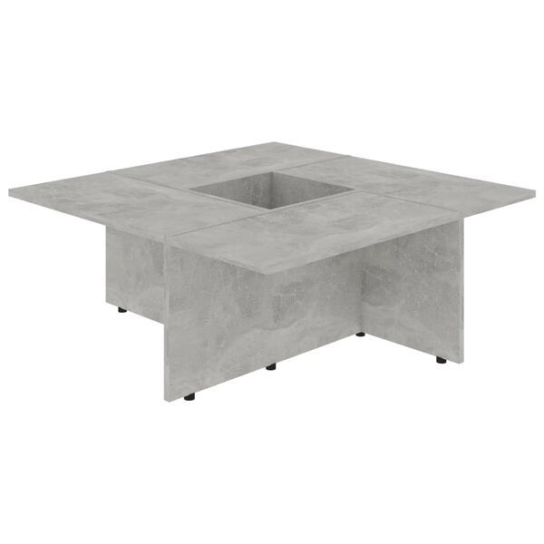 vidaXL Tavolino da Salotto Grigio Cemento 79,5x79,5x30 cm Multistrato