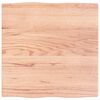 vidaXL Piano Tavolo Marrone Chiaro 60x60x2 cm in Rovere Non Trattato