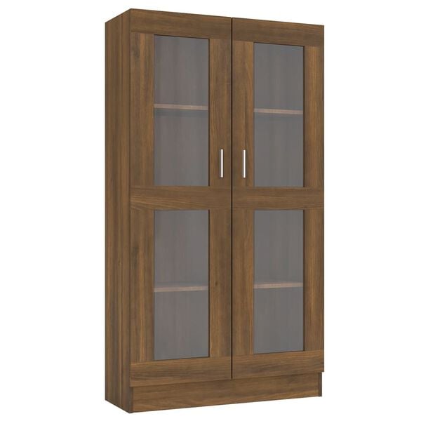 vidaXL Mobile Vetrina Rovere Marrone 82,5x30,5x150cm Legno Multistrato