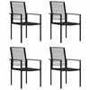 vidaXL Sedie da Giardino 4 pz in Rattan Nero