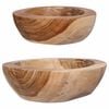 vidaXL Portafrutta JEPARA 2 pz Marrone Teak Legno di teak solido