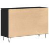 vidaXL Credenza Rovere Nero 101,5 x 35 x 70 cm Legno multistrato