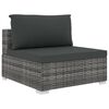 vidaXL Set Divani da Giardino 4 pz con Cuscini in Polyrattan Grigio