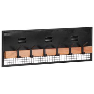 vidaXL Appendiabiti da Parete 90x11x30 cm in Legno Massello di Mango