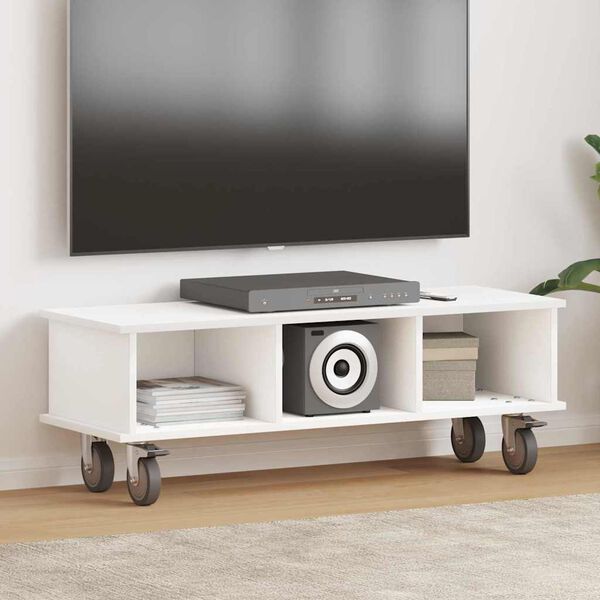vidaXL Supporto TV Bianco 100 x 35 x 35 cm Legno multistrato