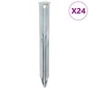 vidaXL Picchetti per Tenda 24 pz 17 cm &Oslash;20 mm in Acciaio Zincato