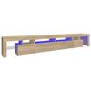 vidaXL Mobile Porta TV con Luci LED Rovere Sonoma 260x36,5x40 cm
