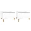 vidaXL Tavolini 2pz Bianco Lucido 50x46x35 cm in Legno Multistrato