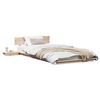 vidaXL Struttura del letto con testiera Marrone 90 x 200 cm legno