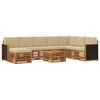 vidaXL Set di divani da esterno 7 pz Naturale